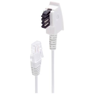 Shiverpeaks DSL Aansluitkabel [1x Telefoonstekker Duitsland (TAE-F) - 1x RJ45-stekker 8p2c] 0.5 m Wit