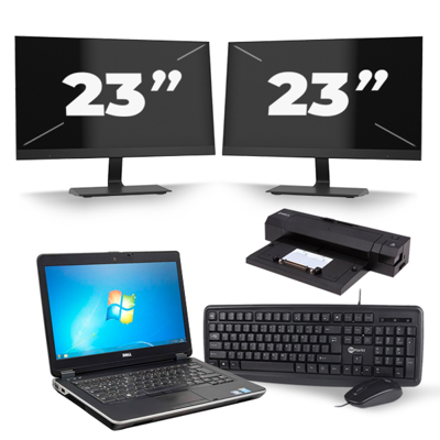 Dell Latitude E6440 - Intel Core i7-4e Generatie - 14 inch - 8GB RAM - 256GB SSD - Windows 11 + 2x 23 inch Monitor