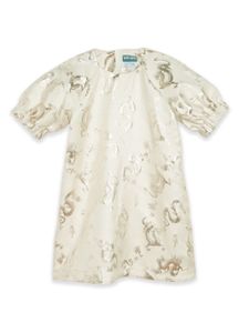 Kenzo Kids robe en jacquard à motif graphique - Tons neutres