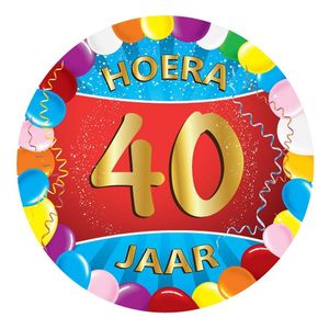 25x Gekleurde bierviltjes 40 jaar feestartikelen Verjaardag leeftijden onderzetters. Ook leuk als ca