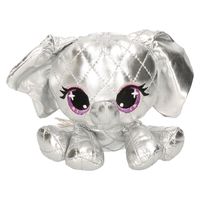 Pluche designer knuffel P-Lushes Pets olifant zilver 16 cm - thumbnail