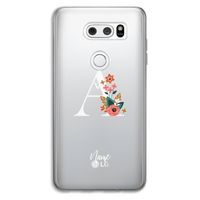 Pink Bouquet: LG V30 Transparant Hoesje