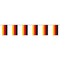 Papieren slinger vlaggetjes Duitsland 4 meter landen decoratie   -