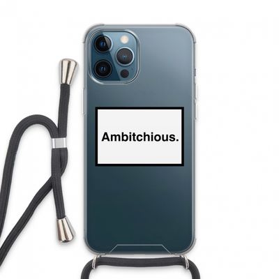 Ambitchious: iPhone 13 Pro Max Transparant Hoesje met koord