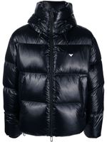 Emporio Armani veste matelassée à logo brodé - Bleu - thumbnail