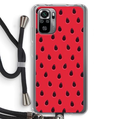 Watermelon: Xiaomi Redmi Note 10S Transparant Hoesje met koord