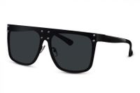 CWI zonnebril dames rechthoekig volledig omrand cat.3 zwart/zwart - thumbnail