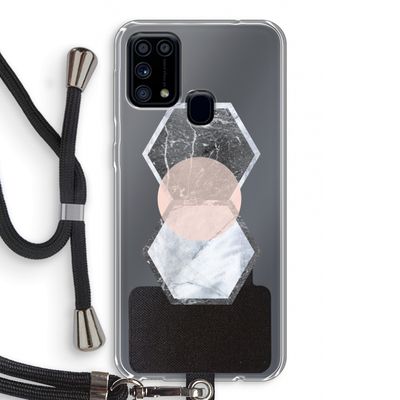 Creatieve toets: Samsung Galaxy M31 Transparant Hoesje met koord