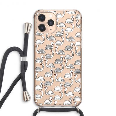 Zwanen: iPhone 11 Pro Max Transparant Hoesje met koord