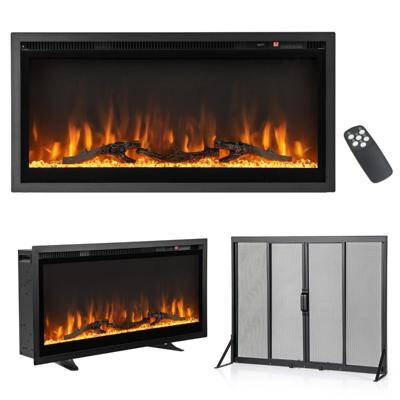 Ingebouwde Elektrische Haard en Veilige Vonkenbescherming Elektrische Haard en Haardscherm