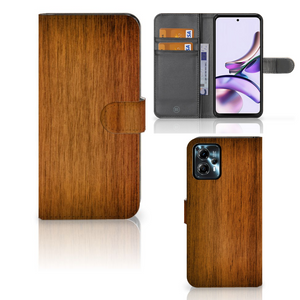 Motorola Moto G13 | G23 Book Style Case Donker Hout