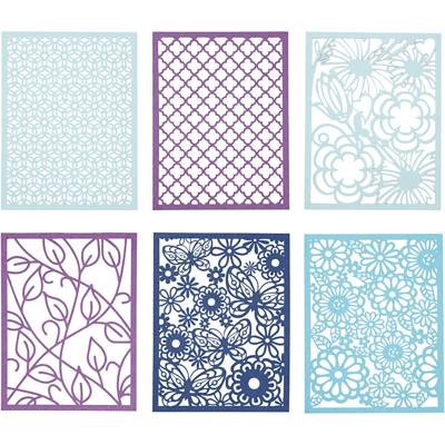 Creativ Company Kartonblok, a6, vel 104x146 mm, 200 gr, blauw, lichtblauw, donkerblauw, paars, 24 stuk/ 1 doos