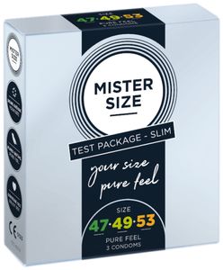 MISTER SIZE Test Pakket 3 Condooms SMAL (maten 47-49-53)