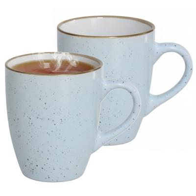 Gerimport Koffie / thee mok Sweets - 2x stuks - blauw - 350 ml - keramiek
