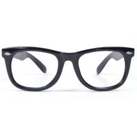 Zwarte carnaval verkleed bril zonder glazen - Verkleedbrillen - thumbnail