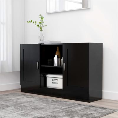 Dressoir 120x30,5x70 cm bewerkt hout zwart