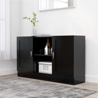 Dressoir 120x30,5x70 cm bewerkt hout zwart