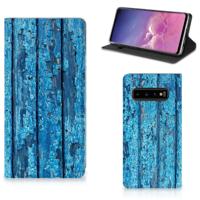 Samsung Galaxy S10 Book | Wallet Case | Wood Blue