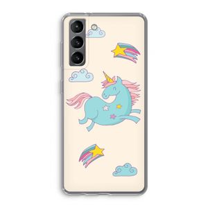 Vliegende eenhoorn: Samsung Galaxy S21 Transparant Hoesje