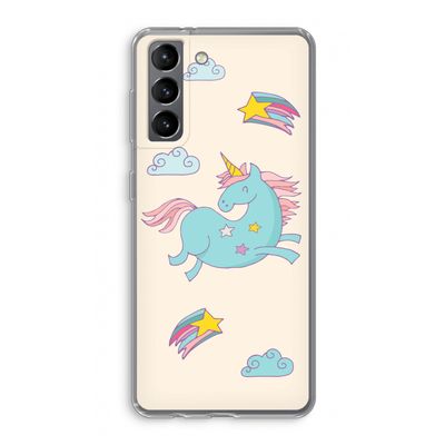 Vliegende eenhoorn: Samsung Galaxy S21 Transparant Hoesje