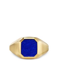 David Yurman chevalière Streamline en or 18ct sertie de lapis-lazuli (14 mm)