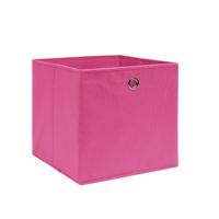 vidaXL Opbergboxen 4 st 28x28x28 cm nonwoven stof roze - thumbnail