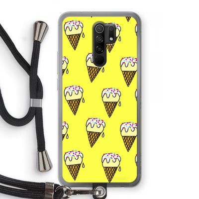 Isjes: Xiaomi Redmi 9 Transparant Hoesje met koord