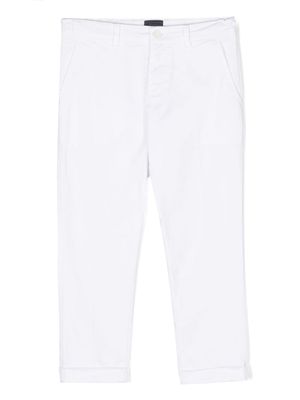 Fay Kids pantalon à coupe slim - Blanc