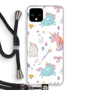 Fantasiewereld: Pixel 4 Transparant Hoesje met koord