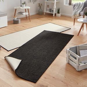 Loper Miami - 80x250cm - Zwart Modern Vloerkleed - 123vloerkleed.nl is de online webshop voor vloerkleden en woonaccessoires.