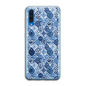 Blauw motief: Samsung Galaxy A50 Transparant Hoesje