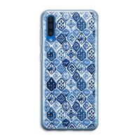 Blauw motief: Samsung Galaxy A50 Transparant Hoesje