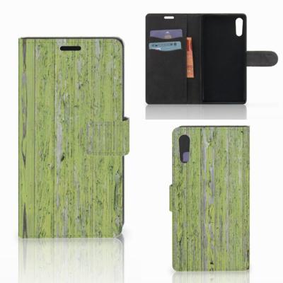 Sony Xperia XZ | Sony Xperia XZs | Book Style Case | Green Wood