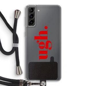Ugh: Samsung Galaxy S21 Plus Transparant Hoesje met koord