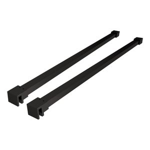 Stabilisatiestang set Wiesbaden Slim | 120 cm | Set van 2 | T.b.v. vrijstaande inloopdouche | Zwart mat