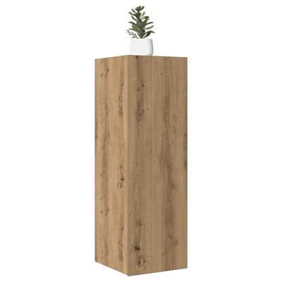 Tv-meubel 30,5x30x90 cm bewerkt hout artisanaal eikenkleurig
