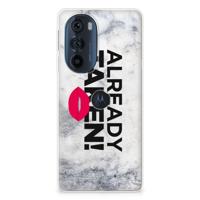 Motorola Edge 30 Pro | Siliconen hoesje | met naam Already Taken White