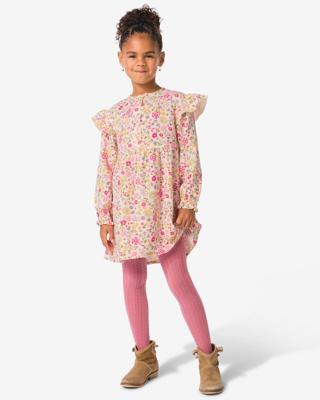 HEMA Kinderjurk bloemen ecru (ecru)