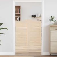 Draaideuren louvredesign 2 paar 100x100 cm massief grenenhout