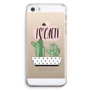 I love cacti: iPhone 5 / 5S / SE Transparant Hoesje