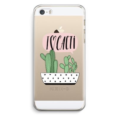 I love cacti: iPhone 5 / 5S / SE Transparant Hoesje