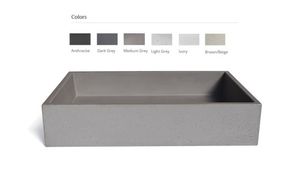 Urbi et Orbi Immissio opbouw wastafel 70x45cm middengrijs Urbi et Orbi Immissio opbouw wastafel 70x45cm middengrijs