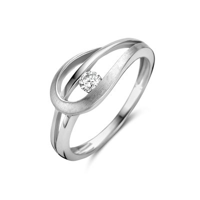 Ring Fantasie zilver-zirconia 8 mm