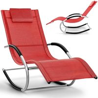 Tillvex- schommelstoel rood-tuin ligstoel- relax ligstoel- ligstoel schommel- ligstoel camping - thumbnail
