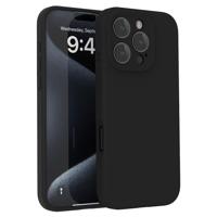 Lunso iPhone 16 Pro Max hoesje - Flexibel siliconen Backcover - Zwart