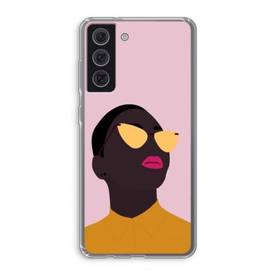 Yellow glasses: Samsung Galaxy S21 FE Transparant Hoesje