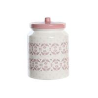 Tin DKD Home Decor 15,5 x 15,5 x 21 cm Roze Wit Dolomite