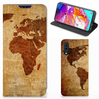 Samsung Galaxy A70 Book Cover Wereldkaart - thumbnail