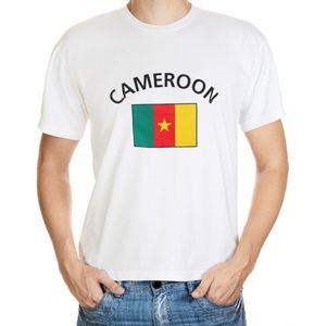 Wit heren t-shirt Kameroen