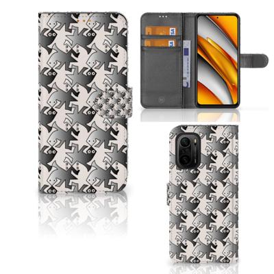 Poco F3 | Xiaomi Mi 11i | Telefoonhoesje | Met pasjeshouder | Salamander Grey